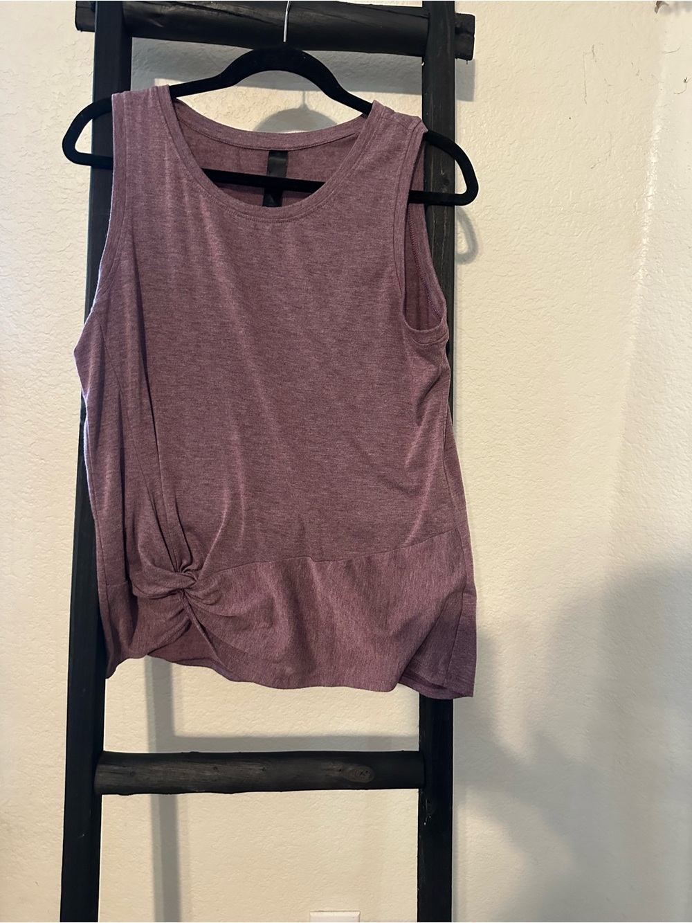 Source Unknown Mauve Twist-Hem Sleeveless Tank